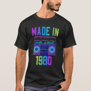 Geboren in 1980 in de  Retro 40 jaar oud 40e geboo T-shirt