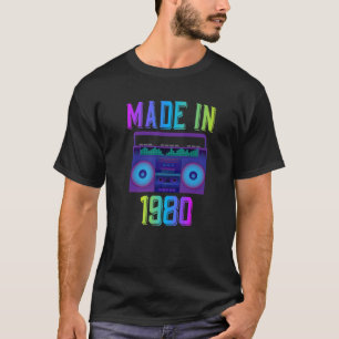 Geboren in 1980 in de  Retro 40 jaar oud 40e geboo T-shirt