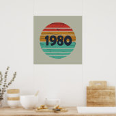 Geboren in 1980, klassiek poster (Keuken)