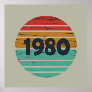 Geboren in 1980, klassiek poster