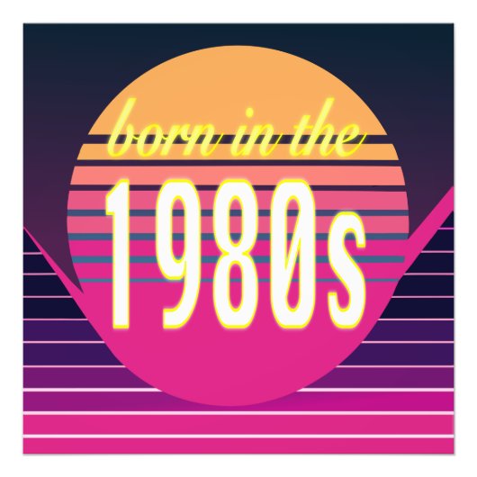 Geboren in 1980, Millennials, Gen X, Geboortejaar Foto Afdruk (Voorkant)