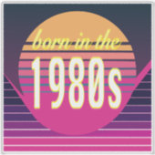 Geboren in 1980, Millennials, Gen X, Geboortejaar Sticker (Voorkant)