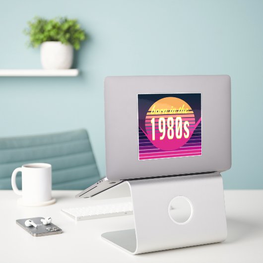 Geboren in 1980, Millennials, Gen X, Geboortejaar Sticker (Laptop op bureau)