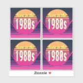 Geboren in 1980, Millennials, Gen X, Geboortejaar Sticker (Vel)