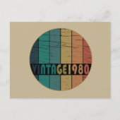 Geboren in 1980 op  verjaardag feestdagenkaart (Voorkant)