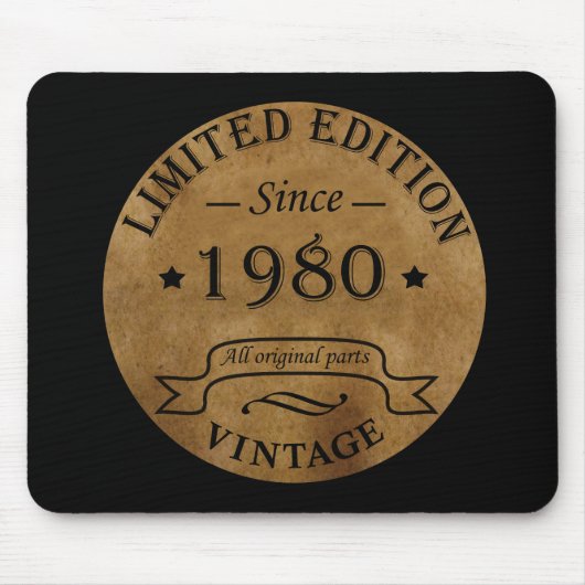 Geboren in 1980 op verjaardag muismat (Voorkant)