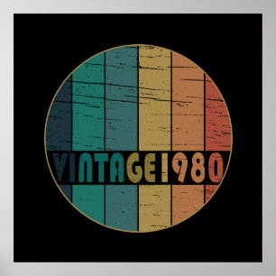 Geboren in 1980 op  verjaardag poster