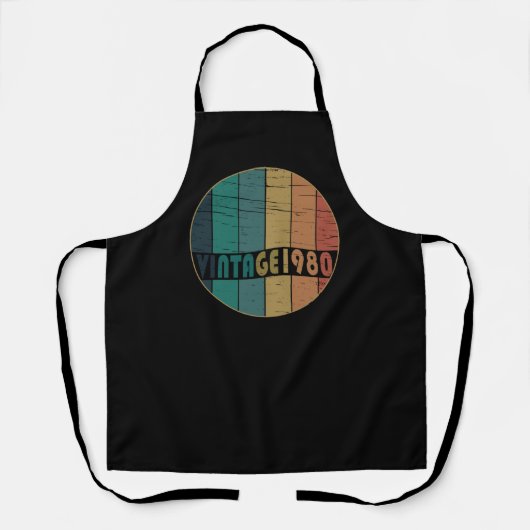 Geboren in 1980 op verjaardag schort (Voorkant)