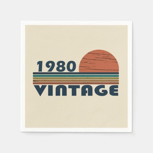 Geboren in 1980 op  verjaardag servet (Voorkant)