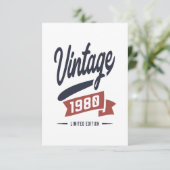 Geboren in 1980 RSVP kaartje (Staand voorkant)