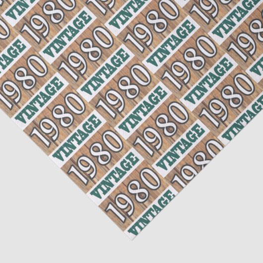 Geboren in 1980 tissuepapier (Detail)