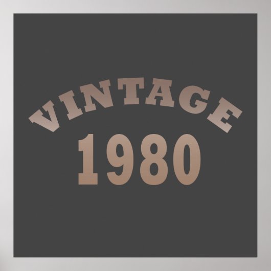 geboren in 1980 verjaardag poster (Voorkant)