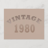 Geboren in 1980 verjaardagscadeau feestdagenkaart (Voorkant)