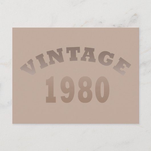 Geboren in 1980 verjaardagscadeau feestdagenkaart (Voorkant)