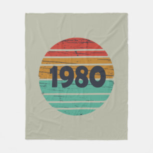 Geboren in 1980  verjaardagscadeau fleece deken