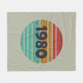 Geboren in 1980  verjaardagscadeau fleece deken (Voorkant (Horizontaal))