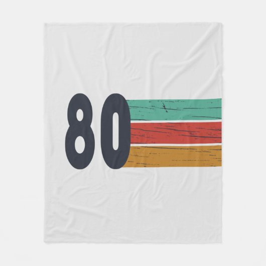 Geboren in 1980  verjaardagscadeau fleece deken (Voorkant)