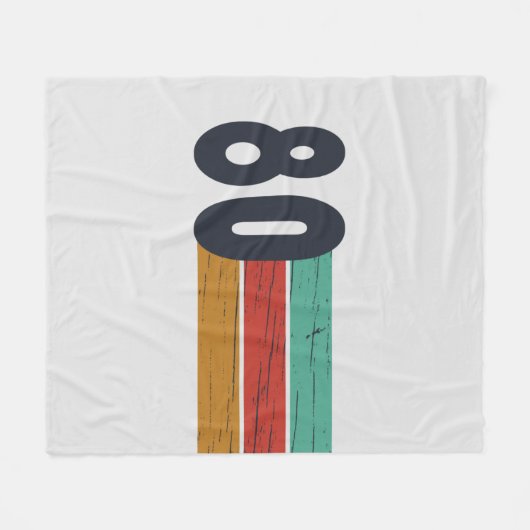 Geboren in 1980  verjaardagscadeau fleece deken (Voorkant (Horizontaal))