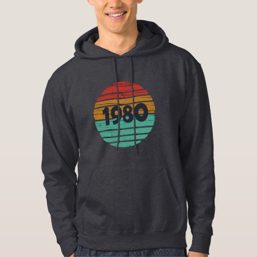 Geboren in 1980  verjaardagscadeau hoodie (Voorkant)