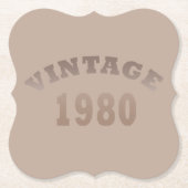 Geboren in 1980  verjaardagscadeau kartonnen onderzetters (Voorkant)