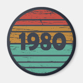 Geboren in 1980  verjaardagscadeau magneet (Voorkant)