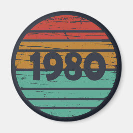 Geboren in 1980  verjaardagscadeau magneet