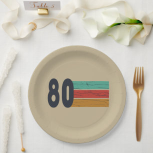 Geboren in 1980  verjaardagscadeau papieren bordje