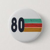 Geboren in 1980  verjaardagscadeau ronde button 5,7 cm (Voorkant)