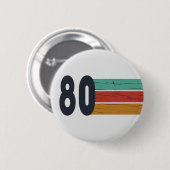Geboren in 1980  verjaardagscadeau ronde button 5,7 cm (Voorkant /achterkant)