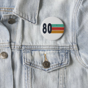Geboren in 1980  verjaardagscadeau ronde button 5,7 cm