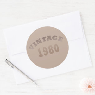 Geboren in 1980  verjaardagscadeau ronde sticker