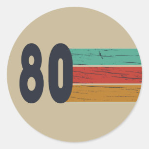 Geboren in 1980  verjaardagscadeau ronde sticker