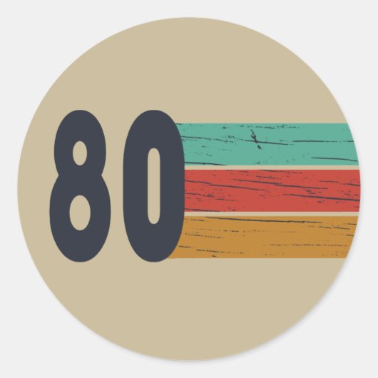 Geboren in 1980  verjaardagscadeau ronde sticker (Voorkant)