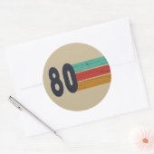 Geboren in 1980  verjaardagscadeau ronde sticker (Envelop)