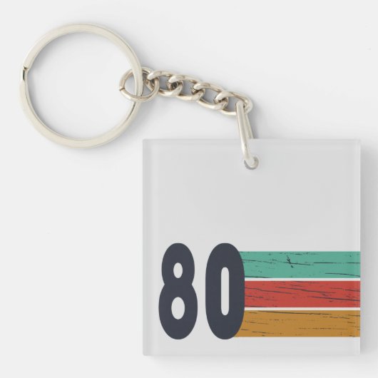 Geboren in 1980  verjaardagscadeau sleutelhanger (voorkant)