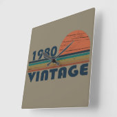 Geboren in 1980 verjaardagscadeau vierkante klok (Hoek)