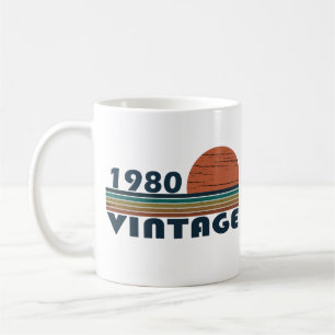 Geboren in 1980 vintage verjaardagscadeau koffiemok