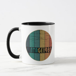 Geboren in 1980 vintage verjaardagscadeau mok