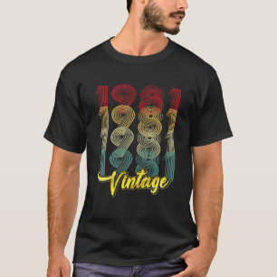 Geboren in 1981, 40e verjaardag, verergerd op 40e t-shirt