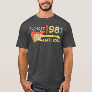 Geboren in 1981-Acustic Electric Bass Guitar Music T-shirt