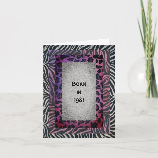 Geboren in 1981, Birthday Fun Facts Kaart (Voorkant)