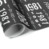 Geboren in 1981, Birthday Year Wrapping Paper Cadeaupapier (Rol Hoek)