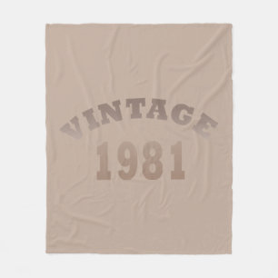 Geboren in 1981 elegante moderne vintage verjaarda fleece deken