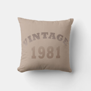 Geboren in 1981 elegante moderne vintage verjaarda kussen