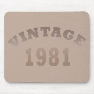 Geboren in 1981 elegante moderne vintage verjaarda muismat
