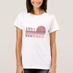 Geboren in 1981 elegante moderne vintage verjaarda t-shirt
