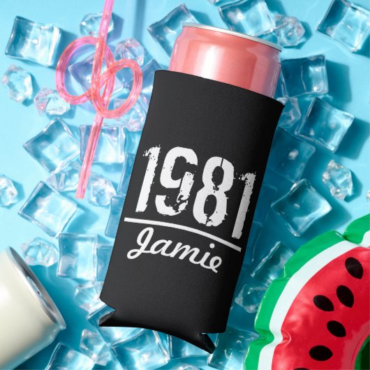 Geboren in 1981 Gepersonaliseerd in 1981 Seltzer Blikjeskoeler (Insitu Zomer)