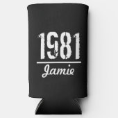 Geboren in 1981 Gepersonaliseerd in 1981 Seltzer Blikjeskoeler (Voorkant)