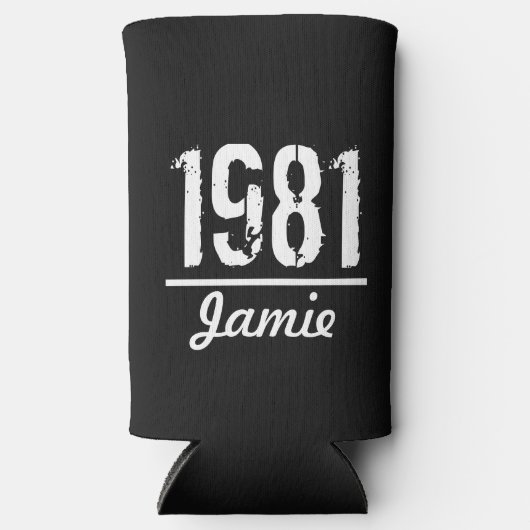 Geboren in 1981 Gepersonaliseerd in 1981 Seltzer Blikjeskoeler (Voorkant)