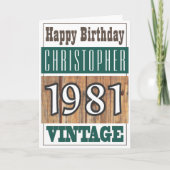 Geboren in 1981 Greetings Card Kaart (Voorkant)